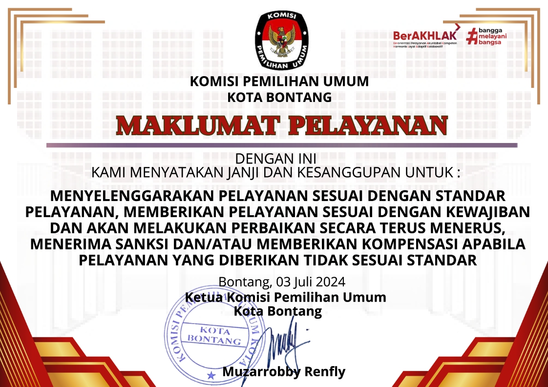 Maklumat Pelayanan Tahun 2024